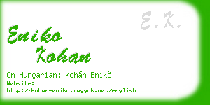 eniko kohan business card